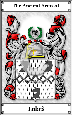 Lukeš Family Crest Download (JPG) Book Plated - 600 DPI