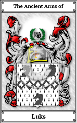 Luks Family Crest Download (JPG) Book Plated - 600 DPI