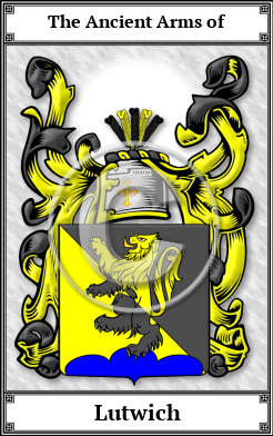 Lutwich Family Crest Download (JPG)  Book Plated - 150 DPI