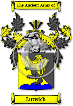 Lutwich Family Crest Download (jpg) Legacy Series - 150 DPI