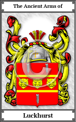 Luckhurst Family Crest Download (JPG) Book Plated - 600 DPI