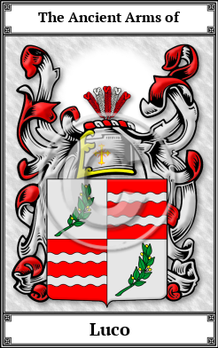 Luco Family Crest Download (JPG)  Book Plated - 150 DPI
