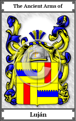 Luján Family Crest Download (JPG) Book Plated - 600 DPI