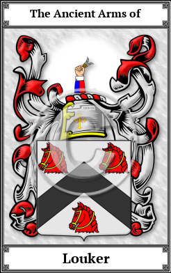 Louker Family Crest Download (JPG)  Book Plated - 150 DPI