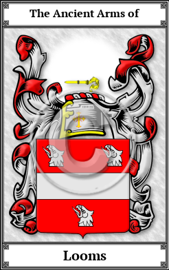 Looms Family Crest Download (JPG)  Book Plated - 150 DPI