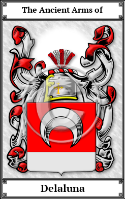 Delaluna Family Crest Download (JPG) Book Plated - 600 DPI
