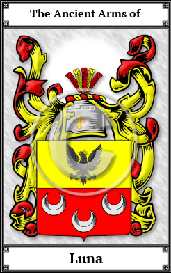 Luna Family Crest Download (JPG) Book Plated - 600 DPI