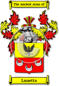 Lunetta Family Crest Download (jpg) Legacy Series - 150 DPI