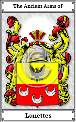 Lunettes Family Crest Download (JPG)  Book Plated - 150 DPI