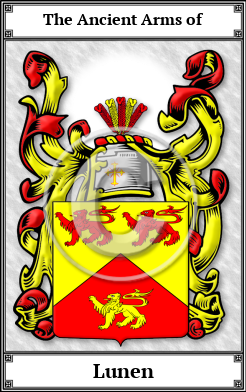 Lunen Family Crest Download (JPG) Book Plated - 600 DPI