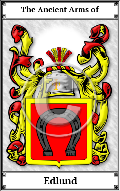 Edlund Family Crest Download (JPG) Book Plated - 600 DPI