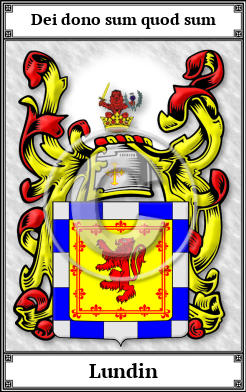 Lundin Family Crest Download (JPG) Book Plated - 600 DPI
