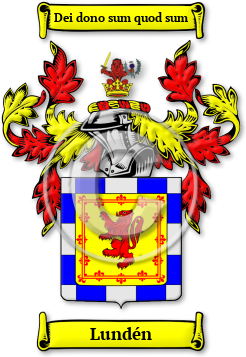 Lundén Family Crest Download (jpg) Legacy Series - 150 DPI