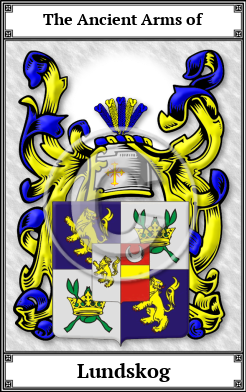 Lundskog Family Crest Download (JPG)  Book Plated - 150 DPI