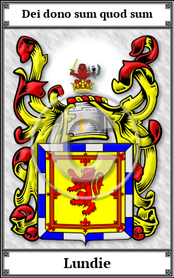 Lundie Family Crest Download (JPG)  Book Plated - 150 DPI