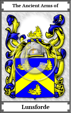 Lunsforde Family Crest Download (JPG)  Book Plated - 150 DPI