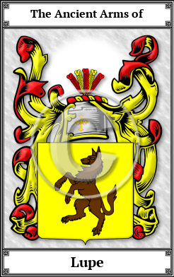 Lupe Family Crest Download (JPG)  Book Plated - 150 DPI