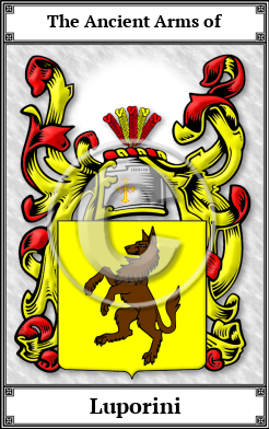Luporini Family Crest Download (JPG)  Book Plated - 150 DPI