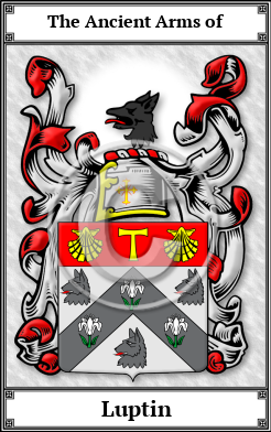 Luptin Family Crest Download (JPG)  Book Plated - 150 DPI