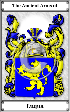 Luqua Family Crest Download (JPG)  Book Plated - 150 DPI