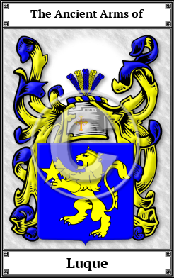 Luque Family Crest Download (JPG)  Book Plated - 150 DPI