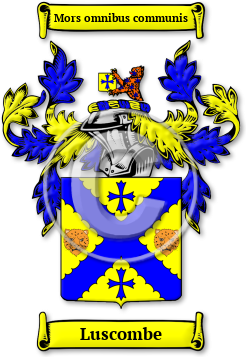 Luscombe Family Crest Download (jpg) Legacy Series - 150 DPI