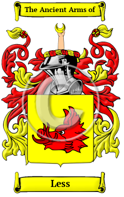 Less Family Crest Download (JPG) Heritage Series - 600 DPI