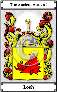 Losh Family Crest Download (JPG)  Book Plated - 150 DPI