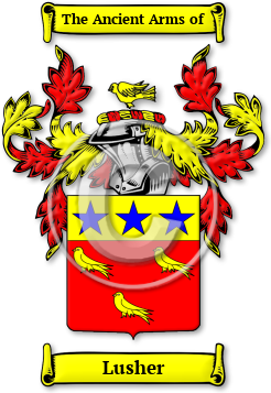 Lusher Family Crest Download (jpg) Legacy Series - 150 DPI