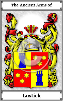 Lustick Family Crest Download (JPG)  Book Plated - 150 DPI