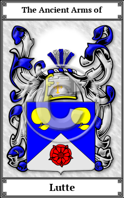 Lutte Family Crest Download (JPG)  Book Plated - 150 DPI