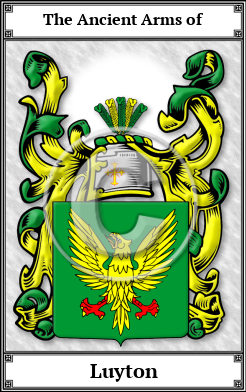 Luyton Family Crest Download (JPG)  Book Plated - 150 DPI