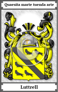 Luttrell Family Crest Download (JPG) Book Plated - 300 DPI