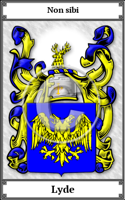Lyde Family Crest Download (JPG)  Book Plated - 150 DPI