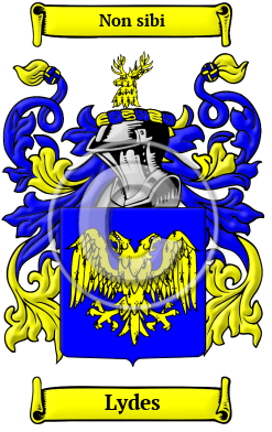 Lydes Family Crest Download (JPG) Heritage Series - 600 DPI