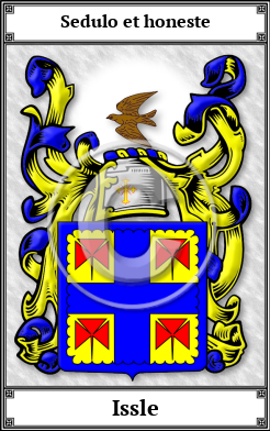 Issle Family Crest Download (JPG)  Book Plated - 150 DPI