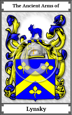 Lynsky Family Crest Download (JPG)  Book Plated - 150 DPI