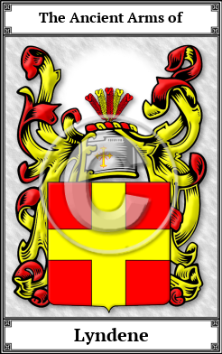 Lyndene Family Crest Download (JPG)  Book Plated - 150 DPI