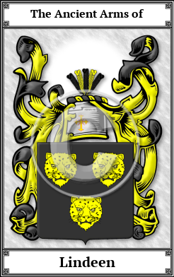 Lindeen Family Crest Download (JPG)  Book Plated - 150 DPI