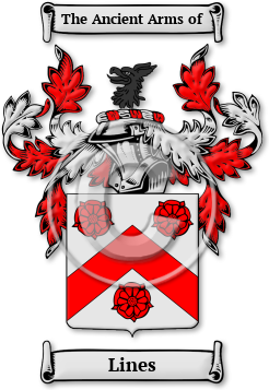 Lines Family Crest Download (jpg) Legacy Series - 150 DPI