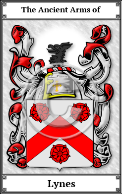 Lynes Family Crest Download (JPG)  Book Plated - 150 DPI