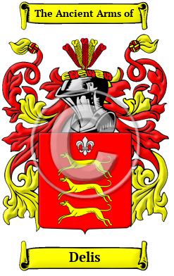 Delis Family Crest Download (JPG) Heritage Series - 600 DPI