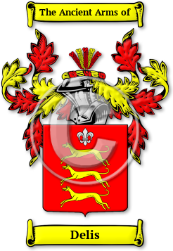 Delis Family Crest Download (JPG) Legacy Series - 600 DPI
