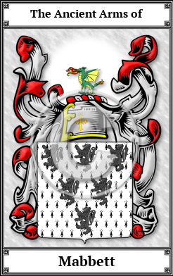 Mabbett Family Crest Download (JPG)  Book Plated - 150 DPI