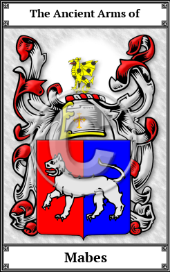 Mabes Family Crest Download (JPG)  Book Plated - 150 DPI