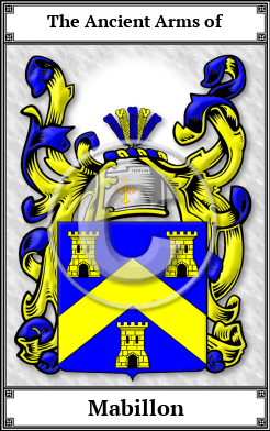 Mabillon Family Crest Download (JPG) Book Plated - 600 DPI