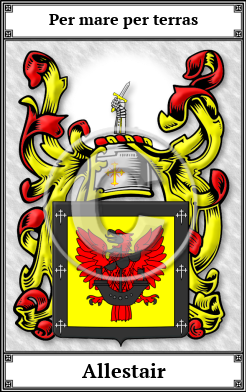 Allestair Family Crest Download (JPG) Book Plated - 600 DPI