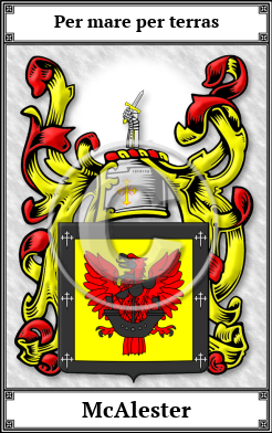 McAlester Family Crest Download (JPG) Book Plated - 600 DPI