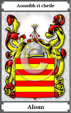 Aloan Family Crest Download (JPG)  Book Plated - 150 DPI
