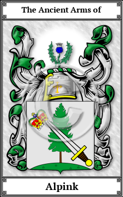 Alpink Family Crest Download (JPG)  Book Plated - 150 DPI